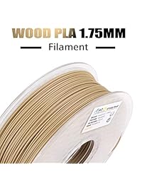 Filamento para impresora 3D AMOLEN, color de madera de 0.069 in, filamento de PLA +   0.001 in, incluye muestra de filamento transparente y blanco flexible, 100  EE.UU.