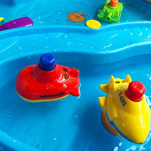 image for MOLICUI-Bath-Bathtub-Toys-Boats for Toddlers Squirts Floating Bath Tub