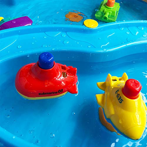 MOLICUI-Bath-Bathtub-Toys-Boats for Toddlers Squirts Floating Bath Tub Boats for Boys and Girls,4 Pack …