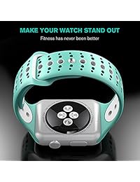 valband Apple Watch correa, 42 mm. correas de repuesto iWatch, silicona suave deporte correa correa para Apple Watch Nike Series 3, Series 2, Series 1, 42mm