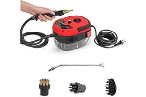 RUSUO 2500W Handheld Steam Cleaner Portable High Temperature Pressurized Steam Cleaning Machine with Brush Heads for Kitchen Furniture Bathroom Car