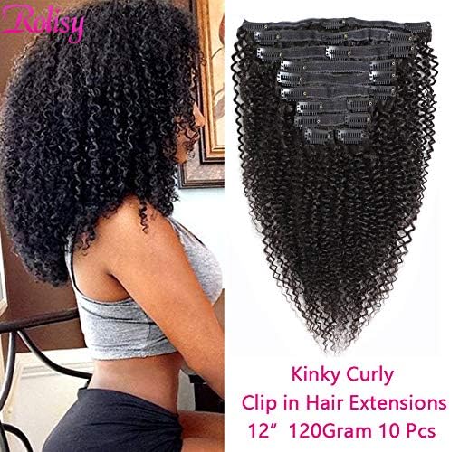 Brazilian Virgin Hair Clip In Human Hair Extensions Remy Hair For Black Women Natural Color Double Wefts Hair 10Pcs 120Gram