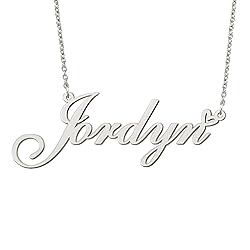 BYBWBL Jordyn Name Pendant Necklace Silver Color
