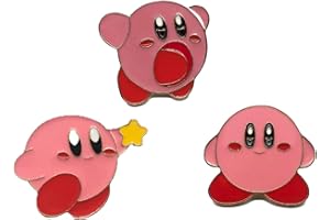 OYSTERBOY 3pcs Cute Kirby Enamel Pin Set Zinc Alloy Brooches for Cosplay Costume DIY Backpacks Shirts Jeans Jackets Vests Hats