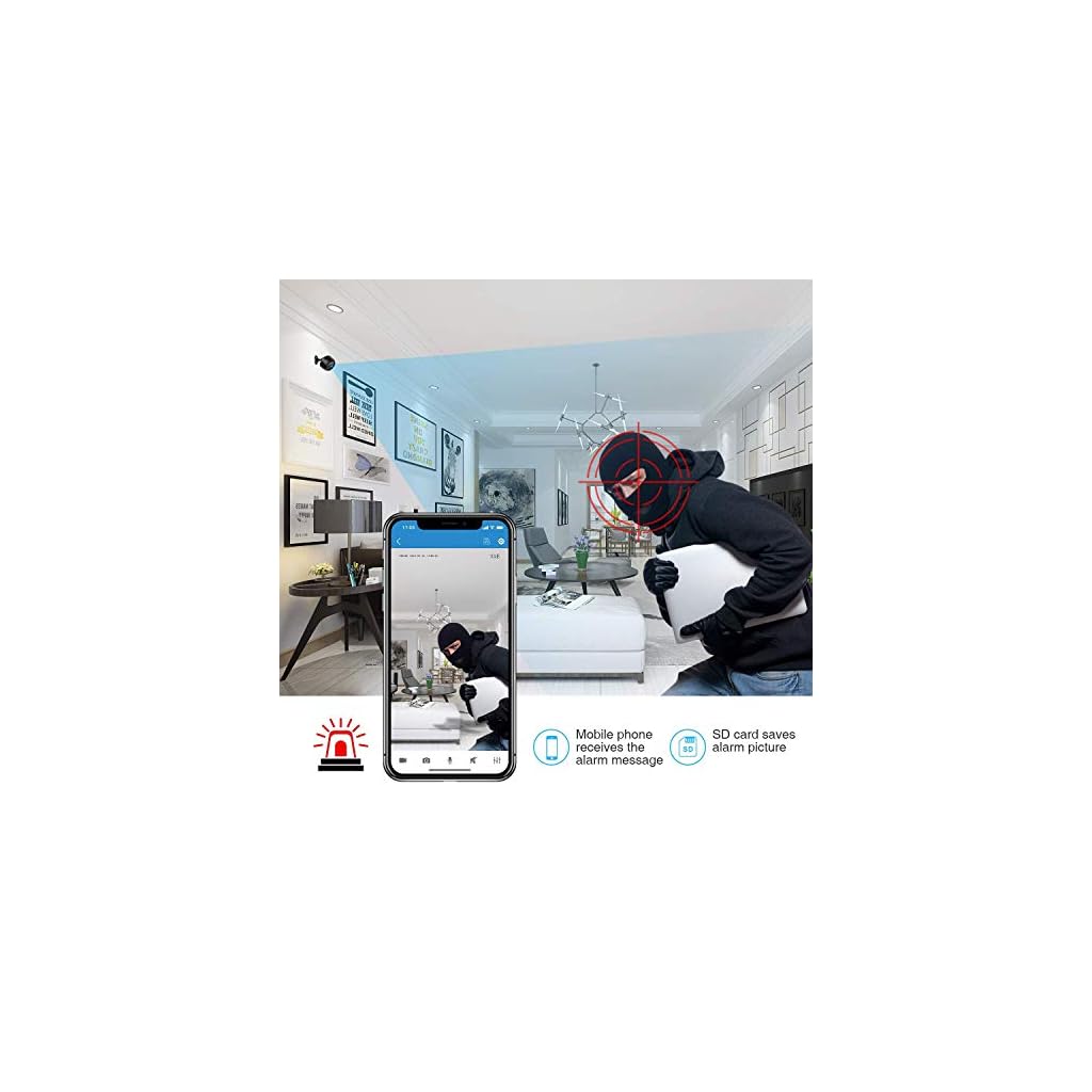 OVEHEL Mini WiFi Spy Camera HD 1080P Wireless Hidden Camera Video