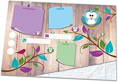 DIN A3 writing desk pad DIN A3 owls