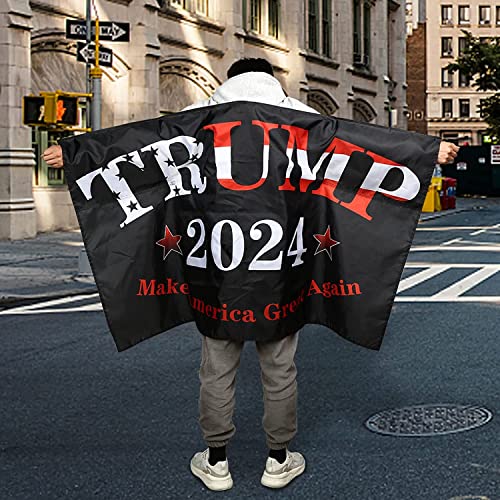 DomeStar Trump Cape for President 2024 Backdrop Banner, 3 x 5 Feet Trump Banner 2024 President Decoration and Supplies