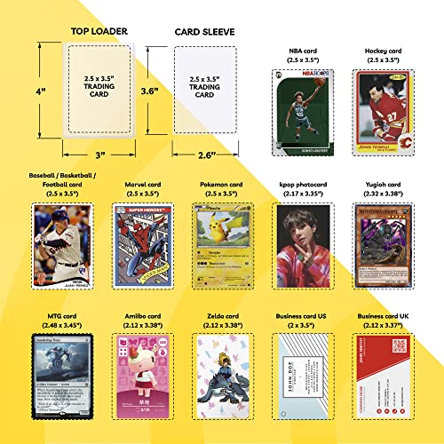 Top Loaders for Cards (25 Set) Trading Card Sleeves Hard Plastic (50