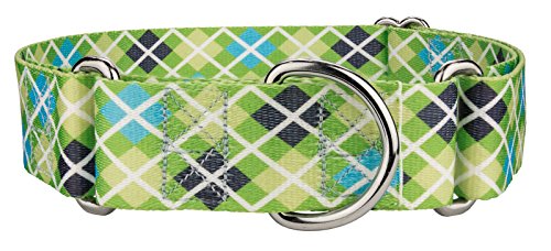 Country Brook DesignÃ‚Â 1 1/2 Inch Margarita Argyle Martingale Dog Collar - Extra Large