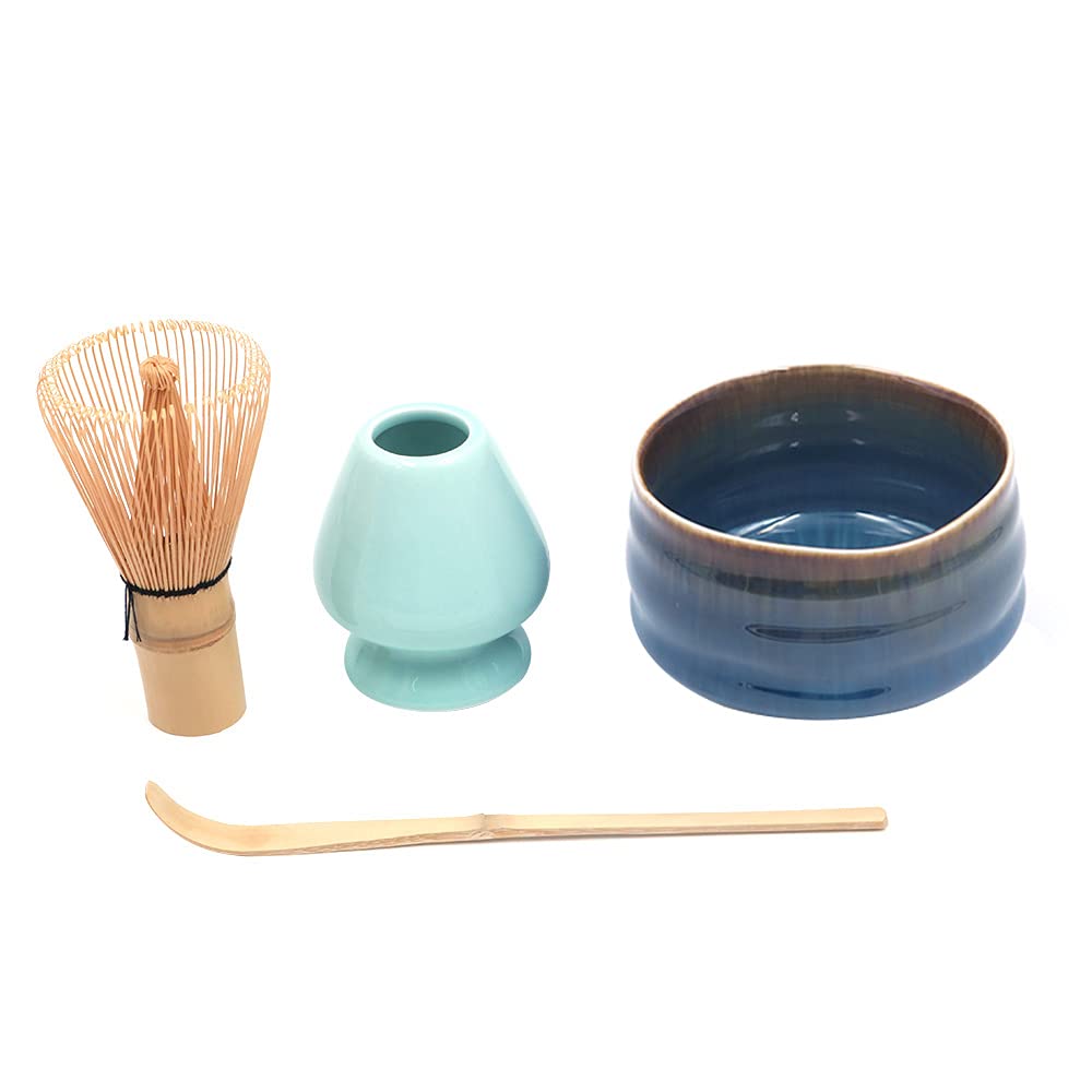 ANCLLO 4 Piece Japanese Matcha Tea Set,Whisk/Bowl/Holder/Bamboo Spoon for Traditional Japanese Tea Ceremony #3