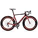 SAVADECK Phantom 2.0 Carbon Fiber Road Bike 700C Racing Bicycle with Ultegra 8000 22 Speed Group Set, 25C Tire and Fizik Saddle (New Red – 88mm Wheels, 500MM)thumb 1