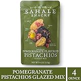 Sahale Snacks Pomegranate Flavored Pistachios Glazed Mix, 4 oz. – Nut Snacks in a Resealable Pouch, No Artificial Flavors, Preservatives or Colors, Gluten-Free Snacks
