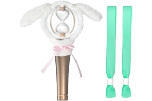 Orizizhic Lightstick Cover for TXT, Plush Light Stick Covers with Bow Cartoon Decorations，Animal Ear Shape Lightstick Protective Cover with 2 Bracelets for TXT Lightstick ver.2 Concerts (Log Ears)