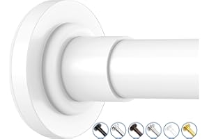 SUNALLY Shower Curtain Rod Adjustable 32-75 Inch, Spring Tension Shower Curtain Rods Stainless Steel Telescoping Curtain Rod 