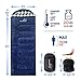 Hollegend Adults Sleeping Bags for Camping,Backpacking,Hiking with Compression Sack,30F/0C Cotton Flannel Comfortable Warm and Large,Compact Lightweight,Envelope Blue(90.5