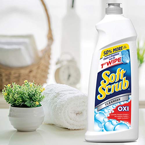 Soft Scrub Multi-Purpose Kitchen and Bathroom Cleanser with Oxi, 36 Ounce