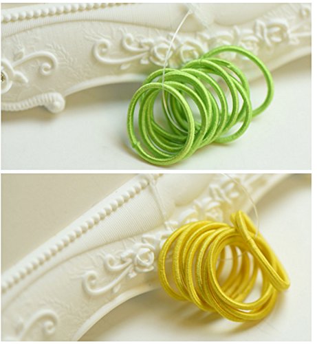 Ecome 100pcs Hair Accessories Elastic Hair Bands Girl Headbands Hair Ropes