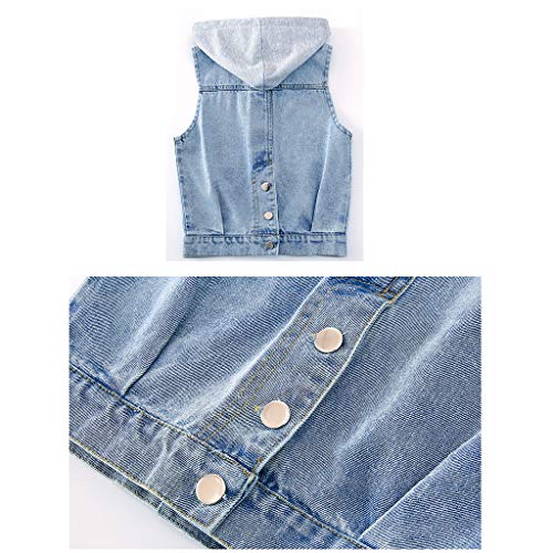 Baby Jongens Denim Jas Gilet Kids Hooded Mouwloze Jas Causaal Vest Meisjes Blauw Jeans Top Kleding Lente Herfst… - Afbeelding 7