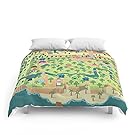 Society6 Animal Crossing （どうぶつの 森） Comforters Full: 79" x 79"