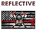 AZ House of Graphics REFLECTIVE Thin RED LINE MASK Flag Sticker - #FS2033-REF-1pk