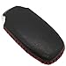 Coolbestda Leather 3Button Smart Key Fob Remote Cover Case Keyless Entry Protector Skin Jacket for Audi A1 A3 A4 A5 A6 A7 A8 Q5 Q7 R8 S5 S7 Q5 RS (Insert Key to Ignition NOT FIT)