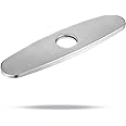 Escutcheon Plate, Brushed Nickel Faucet Hole Cover Stainless Steel deck plate for 1 or 3 Hole Kitchen Laundry Sink Faucet 10 inch base plate