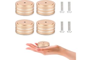 NEUTRAL Audiocrast 4X HiFi Speaker Spikes Isolation Feet Pad, Aluminum 40x20mm Turntable Stand Feet Amplifier Shock Absorber Non-Slip Hi-End Floor Protector for Subwoofer DAC CD Turntable Amp