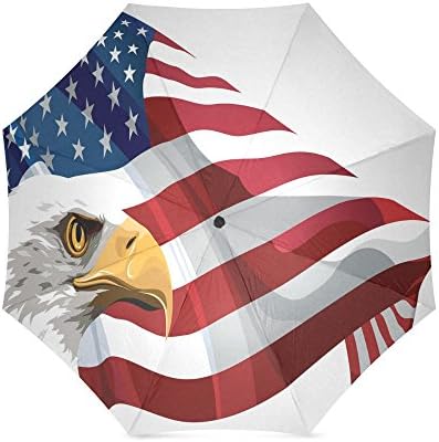 Fashions Vintage USA American Flag Anti Rain Windproof Travel Golf Sports Foldable Umbrella