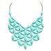 Jane Stone Light Blue Bib Necklace Chunky Necklace Statement Necklace(Fn0511-Light Blue)