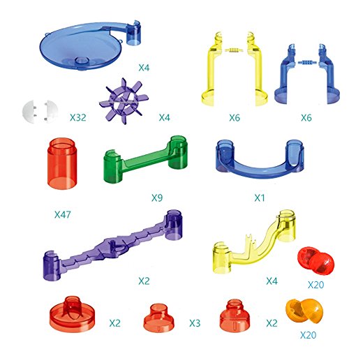 WenToyce 162 Pcs Marble Run Sets for Kids, Giant Marble Race Railway Track Game, STEM Building Puzzle Blocks, Educational Construction Toys Marble Maze for Toddler