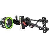 RL-2 Single Pin Slider Bow Sight - .019 Fiber Pin with 2nd &amp; 3rd Axis Adjustments and Enclosed Fiber Optic Ring - Black - Right Handed