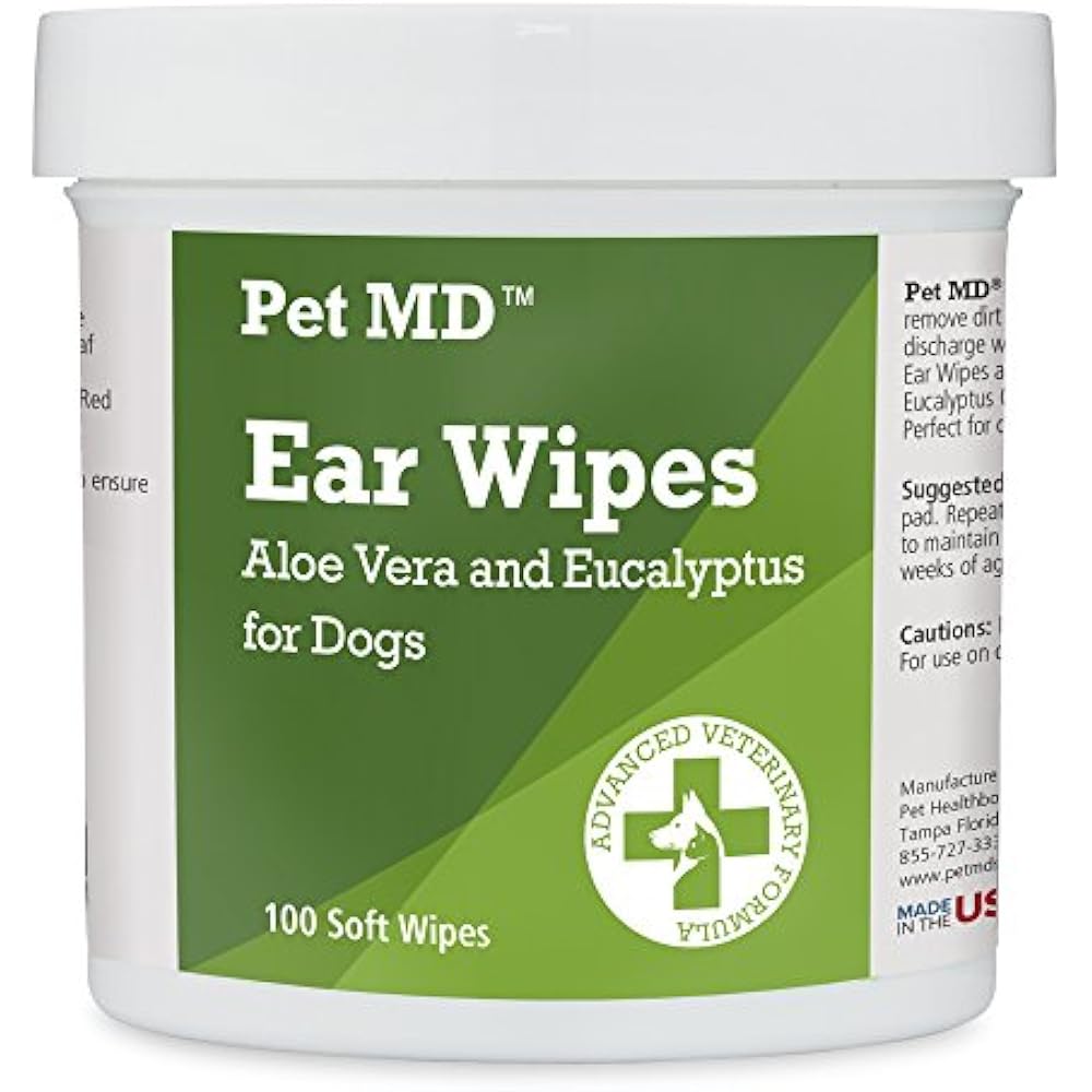  Dog Ear Cleaner Wipes Otic Cleanser For Dogs To Stop Itching, Yeast