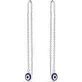 LeCalla 925 Sterling Silver Long Drop Earrings for Women | Lightweight Long Tassel Chain Threader Drop Dangle Earring for Women