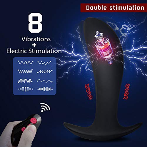 Vibrador butt plug electric shock anal plug vibrador masculino