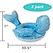 Premium Inflatable Drink Holder (Whale) - 3 Pack of Pool Drink Holder Floats, Unique Drink Float Design, Fun Drink floaties for Adults / Kids, Floating Cup Holder coozie - inflables para Piscina