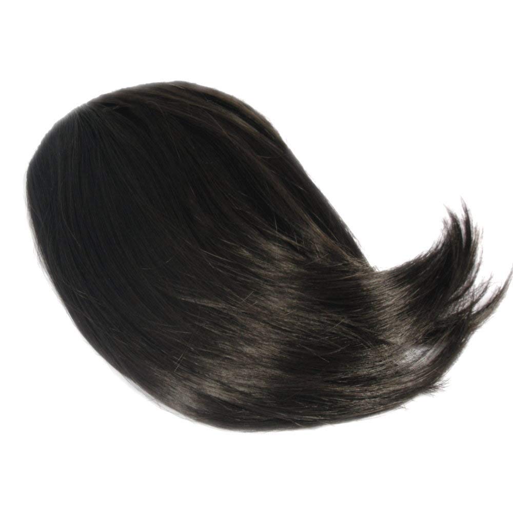 Clip In Extensions Bei Dünnem Haar Verstecken RemyHaar.eu - Clip In Extensions Seitlicher Schräger Pony Stirnfransen
