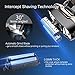 MOOSOO Electric Razor for Men Electric Shaver with Upgraded Autosensing Motor/Pop-Up Beard Trimmer / 800mAh Rechargable / 60min-runtime Wet Dry Black (G3 Model - 2019 Upgraded Version)