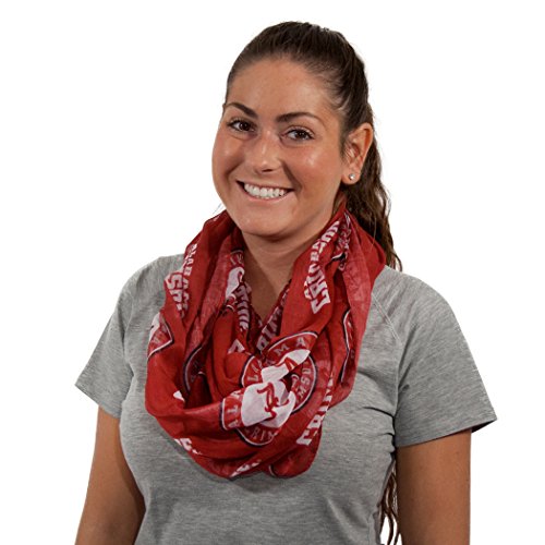 Littlearth NCAA Alabama Crimson Tide Sheer Infinity Scarf, Team Color, 70” x 25”