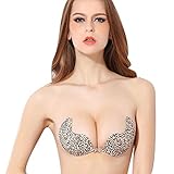 Sannysis Push Up Silicone Self-adhesive Sexy Backless Leopard Invisible Bra