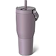 BrüMate Resa 35oz 100% Leakproof Travel Tumbler with Handle & Straw | Flexible Soft Sip Straw | Silicone Sleeve for Durability | Stainless Steel | Cup Holder & Travel Friendly | (Lilac Dusk)