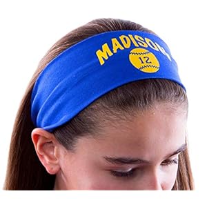 Design Your Own Personalized Softball Cotton Stretch Headband ~ Highlight ~ **CHOOSE YOUR CUSTOM COLORS FROM CHARTS IN…