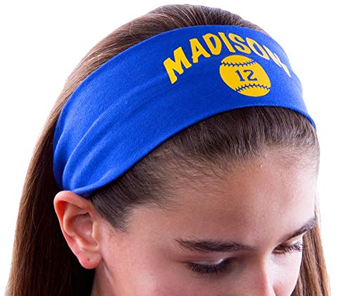 Design Your Own Personalized Softball Cotton Stretch Headband ~ Highlight ~CHOOSE YOUR CUSTOM COLORS FROM CHARTS IN THIS LISTING