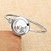 Jovivi Personalized Custom Stainless Steel Clear Glass Memory Living Floating Charm Locket Bracelet Bangle with 12pcs Cubic Zirconia Birthstones for Women