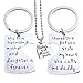 O.RIYA Daddy's Girl Mommy's World 3 Piece Keychain Pendant Necklace Set, Gift for Daughter, Mommys Little Girl, Mums Dad Necklaces Stainless Steel