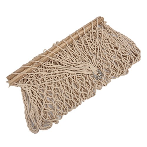 TOOGOO(R) White Cotton Rope Swing Hammock Hanging on the Porch or on a Beach