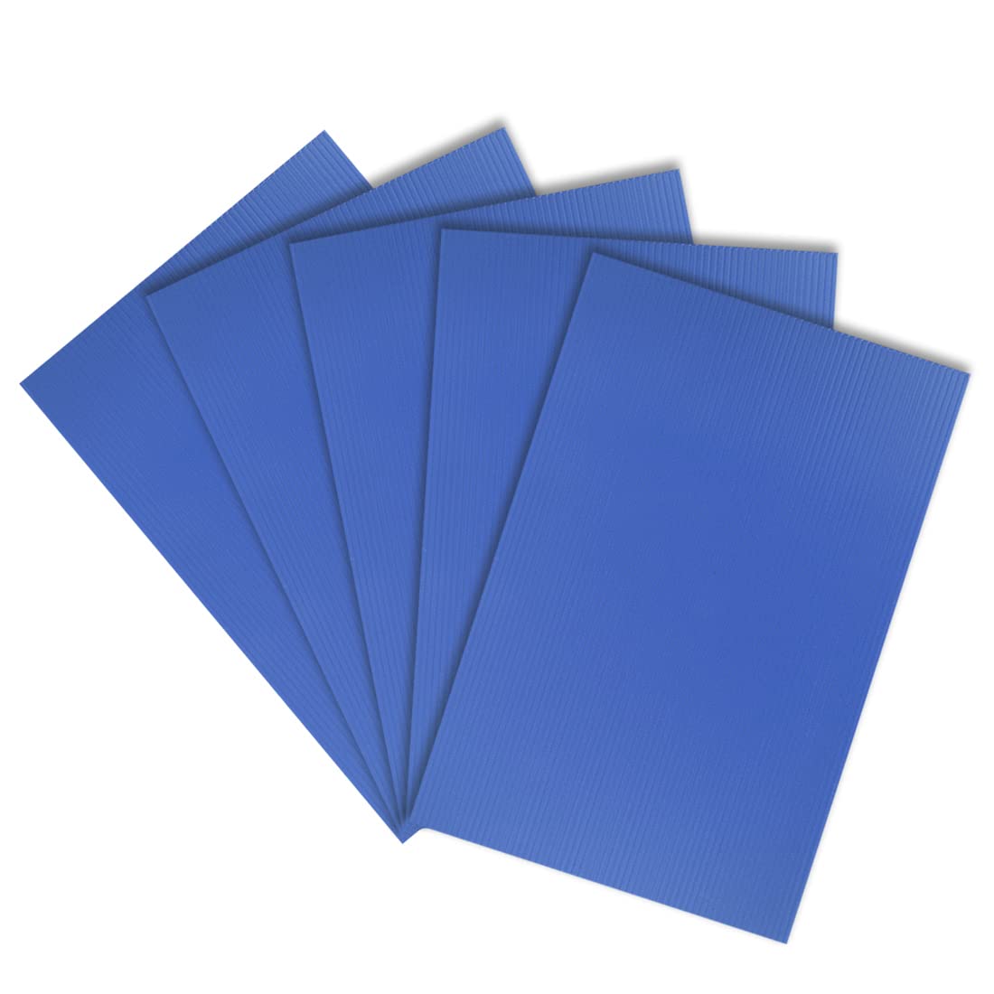 sourcing map Corrugated Plastic Sheets,3mm Blue Blank Yard Lawn Signs,8 Inch x 12 Inch,Waterproof Sign Blank Board 5pcs