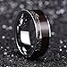 King Will Nature 8mm Real Wood Inlay Titanium Wedding Ring Imitated Meteorite Comfort Fit