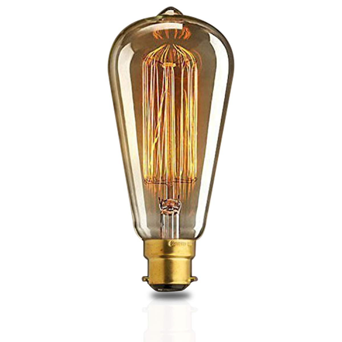 KJLARS Vintage ST64 60W lampe Edison B22 bar Rétro Ampoules à
