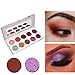 VERONNI Glitter Pigment Eyeshadow Palette 10 Colors Shimmer Long Lasting Pigment Eye Shadow Eye Cosmetic Makeup Elegant Mineral Creamy Pigmented, Highly Pigmented (10 Colors)