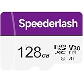 Speederlash 128GB Micro SD Card with Adapter, U3 A1, Up to 95MB/s | For Security Cameras, Drones, Dash Cams, Cameras,Smartphones, Tablets &amp; Full HD Recording